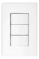 Conjunto 3 Interruptores Simples 10a Branco Embutir Modular completo